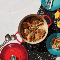 Le Creuset 5.5 Qt. Round Signature Cast Iron Dutch Oven With Stainless Steel Knob | Cerise/Cherry Red 11 Le Creuset 5.5 Qt. Round Signature Cast Iron Dutch Oven With Stainless Steel Knob | Cerise/Cherry Red -Cookware & Knives Shop rs11037 lca q1 onepotmeal ret