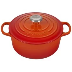 Le Creuset 4.5 Qt. Round Signature Dutch Oven With Stainless Steel Knob | Flame Orange
