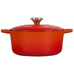 Le Creuset 4.5 Qt. Round Signature Dutch Oven With Stainless Steel Knob | Flame Orange -Cookware & Knives Shop rs11164 ls2501 242ss 2