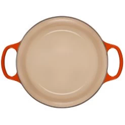 Le Creuset 4.5 Qt. Round Signature Dutch Oven With Stainless Steel Knob | Flame Orange -Cookware & Knives Shop rs11166 ls2501 242ss inside