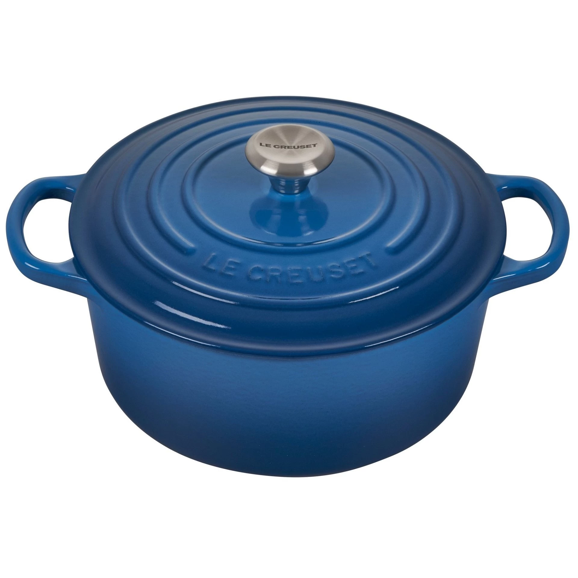 Le Creuset 3.5 Qt. Round Signature Dutch Oven With Stainless Steel Knob | Marseille Blue 3 Le Creuset 3.5 Qt. Round Signature Dutch Oven With Stainless Steel Knob | Marseille Blue