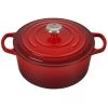 Le Creuset 3.5 Qt. Round Signature Dutch Oven With Stainless Steel Knob | Cerise/Cherry Red -Cookware & Knives Shop rs11195 ls2501 2267ss