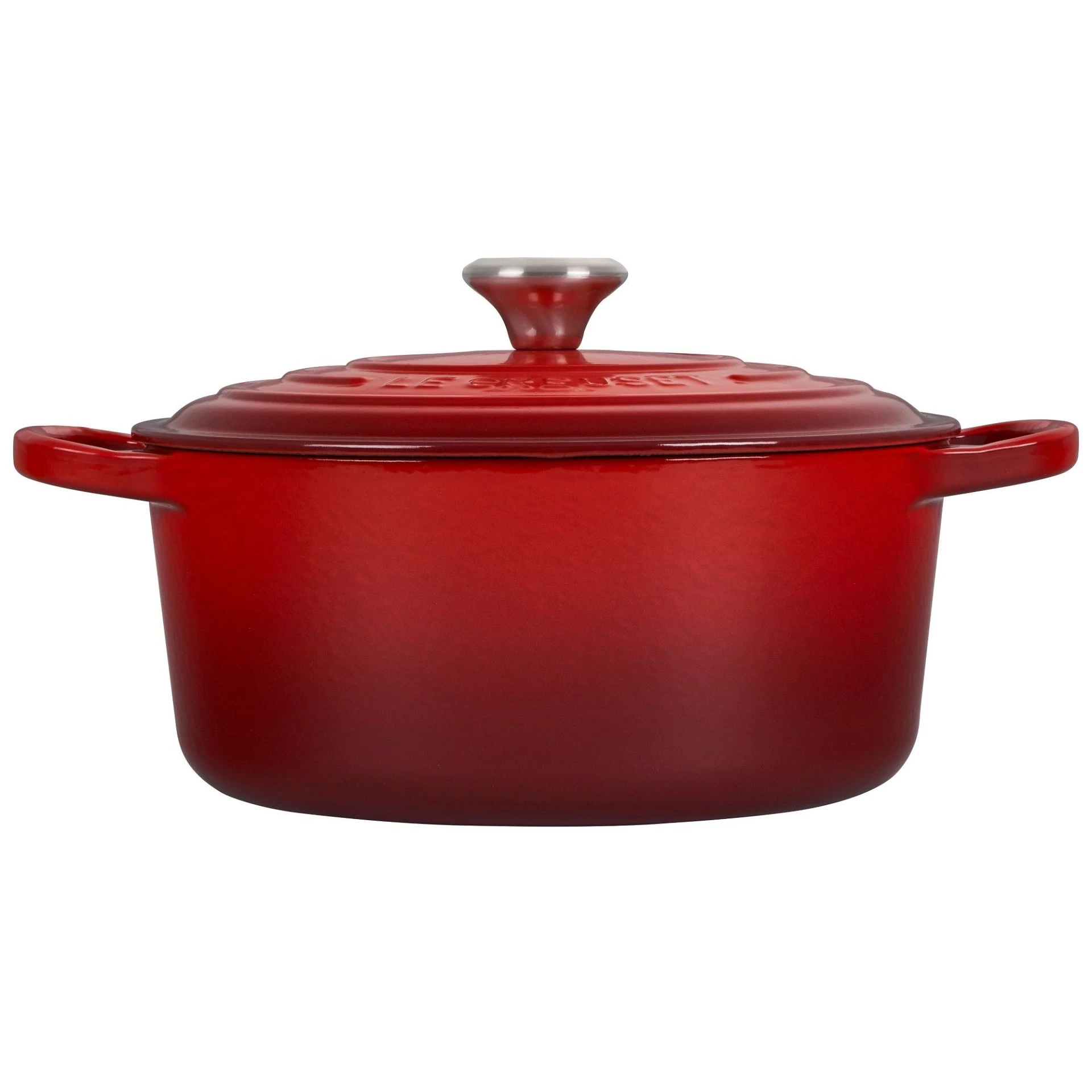 Le Creuset 3.5 Qt. Round Signature Dutch Oven With Stainless Steel Knob | Cerise/Cherry Red 4 Le Creuset 3.5 Qt. Round Signature Dutch Oven With Stainless Steel Knob | Cerise/Cherry Red - Image 2