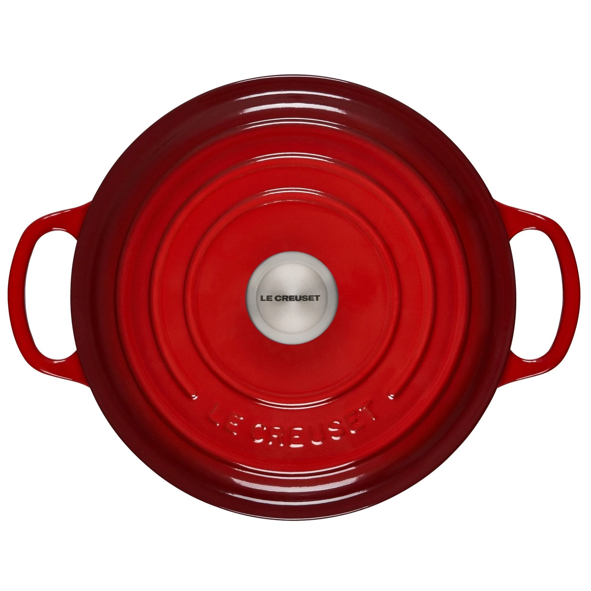 Le Creuset 3.5 Qt. Round Signature Dutch Oven With Stainless Steel Knob | Cerise/Cherry Red 6 Le Creuset 3.5 Qt. Round Signature Dutch Oven With Stainless Steel Knob | Cerise/Cherry Red - Image 4