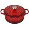 Le Creuset 4.5 Qt. Round Signature Dutch Oven With Stainless Steel Knob | Cerise/Cherry Red -Cookware & Knives Shop rs11207 ls2501 2467ss