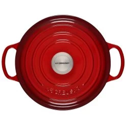 Le Creuset 4.5 Qt. Round Signature Dutch Oven With Stainless Steel Knob | Cerise/Cherry Red -Cookware & Knives Shop rs11209 ls2501 2467ss 3