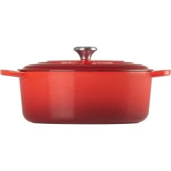 Le Creuset 6.75 Qt. Oval Signature Dutch Oven With Stainless Steel Knob | Cerise/Cherry Red -Cookware & Knives Shop rs11952 lc 20191105 fr ps 00001s