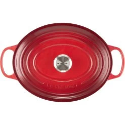 Le Creuset 6.75 Qt. Oval Signature Dutch Oven With Stainless Steel Knob | Cerise/Cherry Red -Cookware & Knives Shop rs11954 lc 20191105 fr ps 00004s