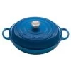 Le Creuset 5 Qt. Signature Enameled Cast Iron Braiser With Stainless Steel Knob | Marseille Blue -Cookware & Knives Shop rs12277 ls2532 3259ss