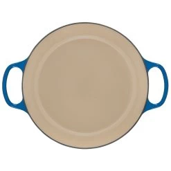 Le Creuset 3.5 Qt. Signature Enameled Cast Iron Braiser With Stainless Steel Knob | Marseille Blue -Cookware & Knives Shop rs12496 ls2532 3059 4