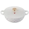Le Creuset L'Amour 2.75 Qt. Enameled Cast Iron Soup Pot With Gold Knob & Heart Applique | White -Cookware & Knives Shop rs13472 l2574 2216hlg