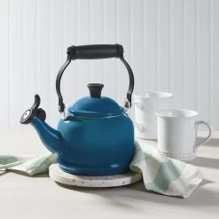 Le Creuset 1.25 Qt. Demi Kettle Tea Pot | Deep Teal -Cookware & Knives Shop rs13594 demikettle deepteal