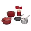 Le Creuset 12-Piece Mixed Material Cookware Set | Cerise 1 Le Creuset 12-Piece Mixed Material Cookware Set | Cerise -Cookware & Knives Shop rs14026 rs13188 rs9689 12piece heritage cerise ss