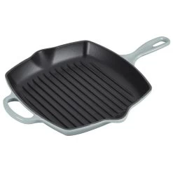 Le Creuset 10.25" Signature Square Grill Skillet | Sea Salt