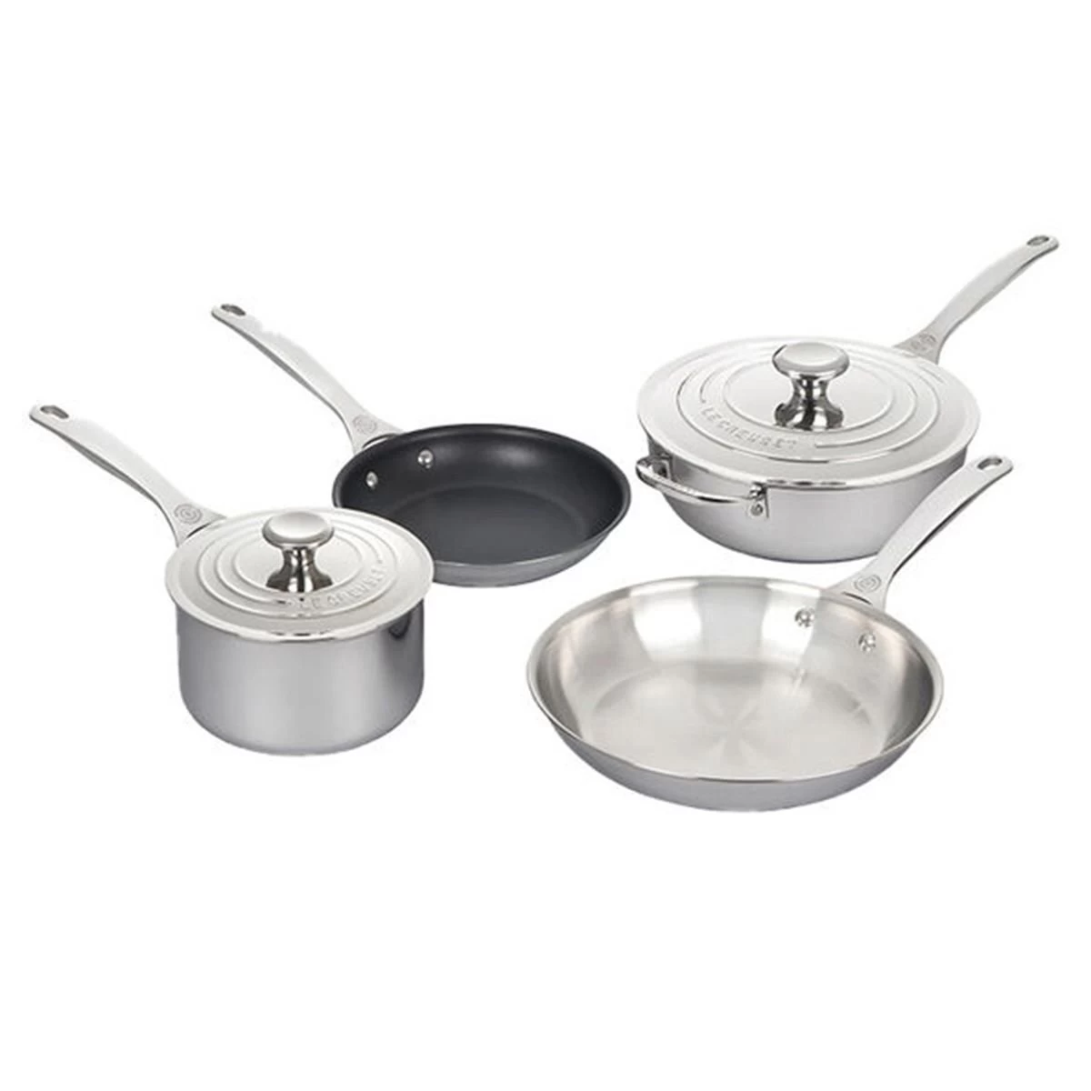 Le Creuset 6-Piece Cookware Set | Tri-Ply Stainless Steel 3 Le Creuset 6-Piece Cookware Set | Tri-Ply Stainless Steel