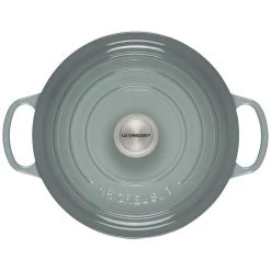 Le Creuset 5.5 Qt. Round Signature Dutch Oven With Stainless Steel Knob | Sea Salt -Cookware & Knives Shop rs17061 ls2501 26717ss 3