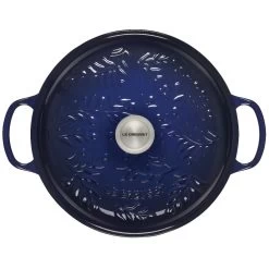 Le Creuset Olive Branch Collection 3.5 Qt. Signature Braiser | Indigo Blue -Cookware & Knives Shop rs17124 ls2532 3078ob 3