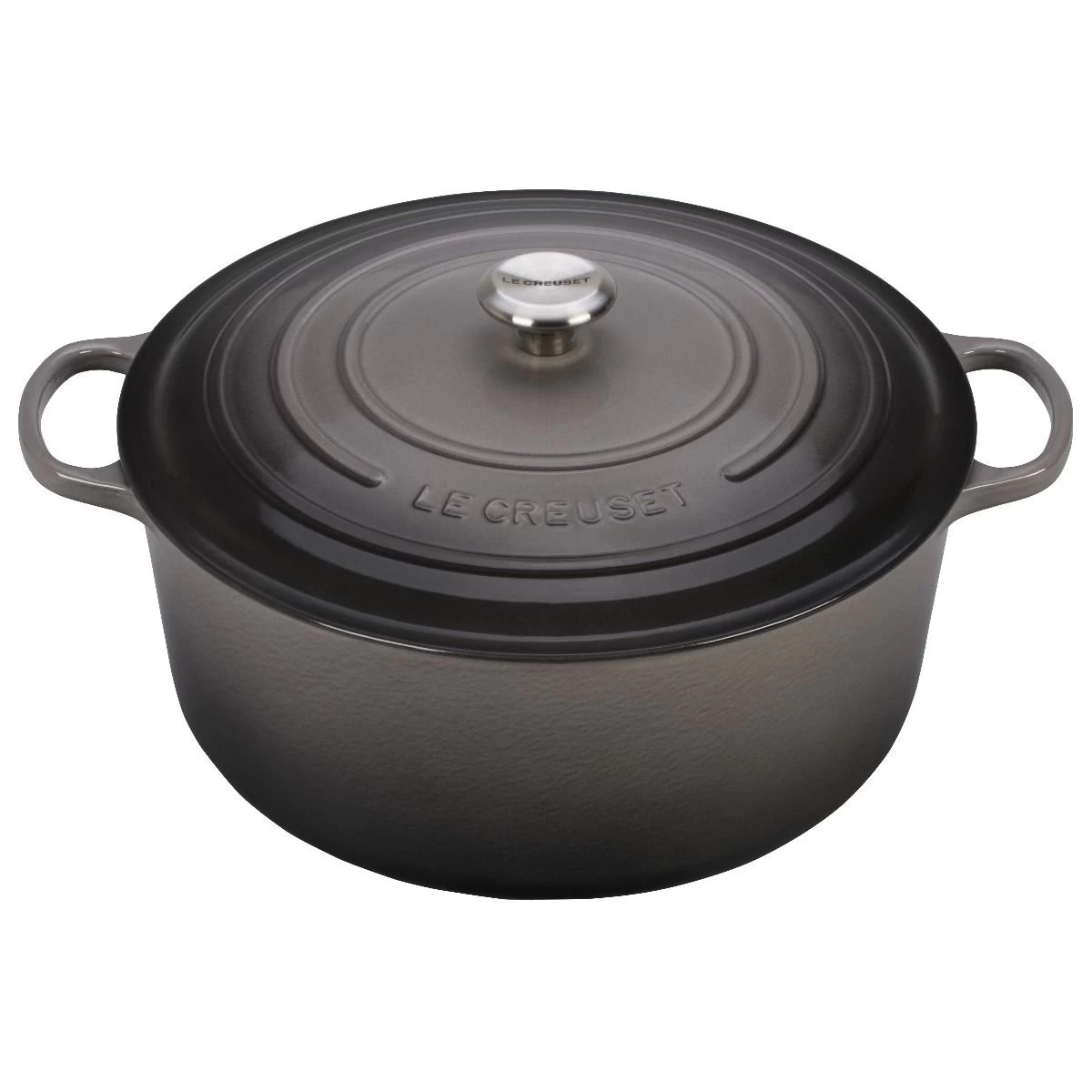 Le Creuset 13.25 Qt. Round Signature Cast Iron Dutch Oven With Stainless Steel Knob | Oyster Grey 3 Le Creuset 13.25 Qt. Round Signature Cast Iron Dutch Oven With Stainless Steel Knob | Oyster Grey