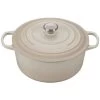 Le Creuset 7.25 Qt. Round Signature Dutch Oven With Stainless Steel Knob | Meringue White -Cookware & Knives Shop rs9083 ls2501 28716ss 1