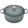 Le Creuset 7.25 Qt. Round Signature Dutch Oven With Stainless Steel Knob | Sea Salt -Cookware & Knives Shop rs9084 ls2501 28717ss