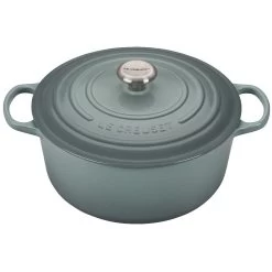Le Creuset 7.25 Qt. Round Signature Dutch Oven With Stainless Steel Knob | Sea Salt