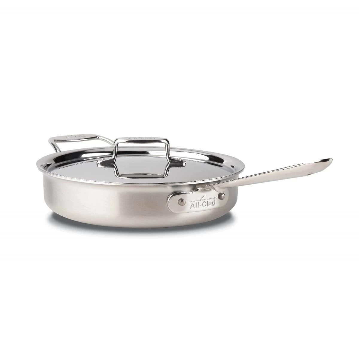 All-Clad D5 Brushed Stainless Steel Saute Pan & Lid | 3 Qt. 3 All-Clad D5 Brushed Stainless Steel Saute Pan & Lid | 3 Qt.