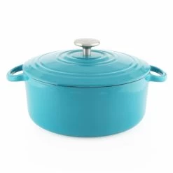 Chantal 3 Qt. Round Cast Iron Dutch Oven | Sea Blue