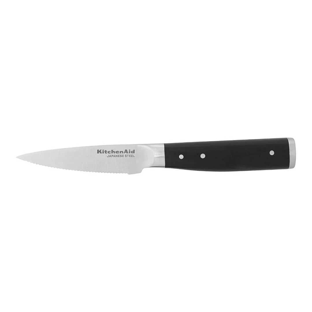 KitchenAid Gourmet Forged 3.5" Paring Knife With Sheath | Serrated 3 KitchenAid Gourmet Forged 3.5" Paring Knife With Sheath | Serrated