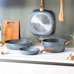 Tognana 11" Square Grill Pan | Stone & Wood Style -Cookware & Knives Shop square6