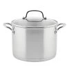 KitchenAid Stainless Steel 3-Ply Base Stockpot With Lid | 8 Qt. -Cookware & Knives Shop steel1