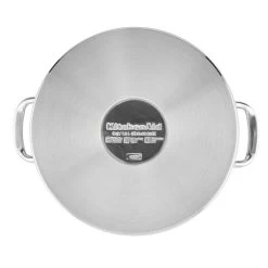 KitchenAid Stainless Steel 3-Ply Base Stockpot With Lid | 8 Qt. -Cookware & Knives Shop steel3