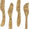 Talisman Designs 7" Beechwood Cheese Knife Set (4 Pieces) 2 Talisman Designs 7" Beechwood Cheese Knife Set (4 Pieces) -Cookware & Knives Shop talisman designs laser etched cheese spreader set of 4 2301 compressed