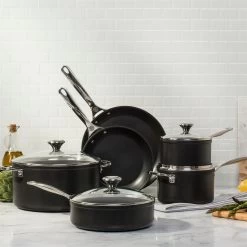 Le Creuset 10-Piece Cookware Set | Toughened Nonstick Pro -Cookware & Knives Shop tnsp0010f