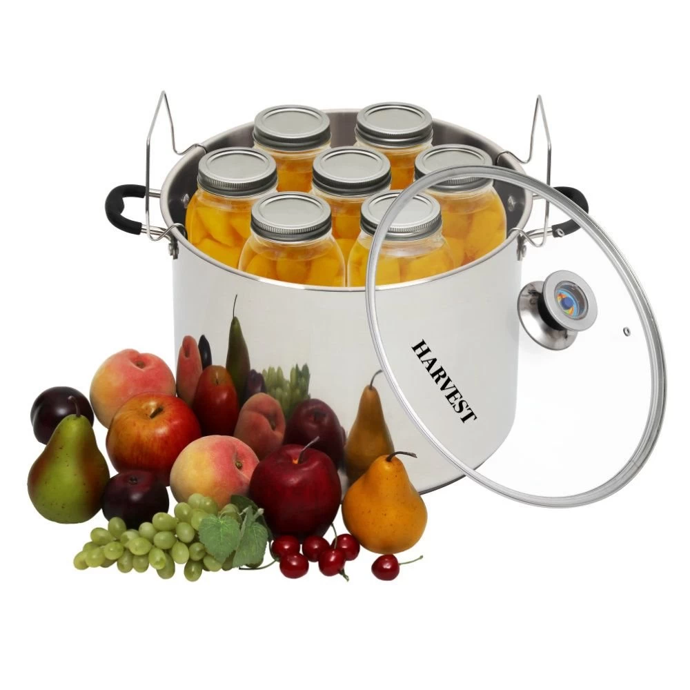 Harvest Stainless Steel Multi-Use Canner With Glass Lid 3 Harvest Stainless Steel Multi-Use Canner With Glass Lid