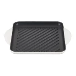 Le Creuset 9.5" Square Signature Enameled Cast Iron Grill Pan | White