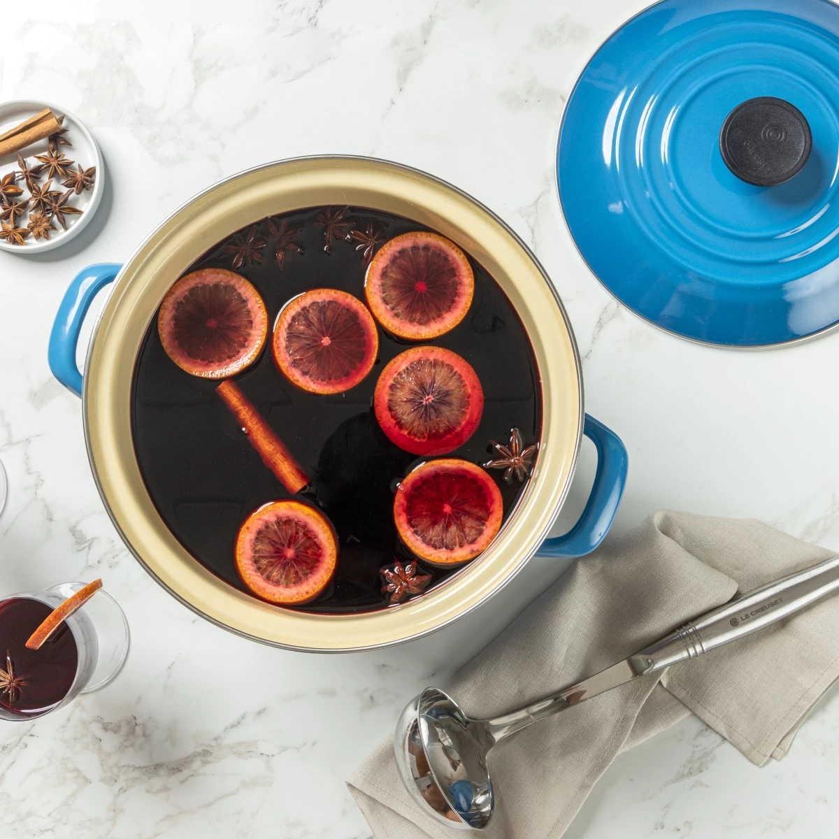 Le Creuset 8 Qt. Stock Pot | Marseille Blue 4 Le Creuset 8 Qt. Stock Pot | Marseille Blue - Image 2