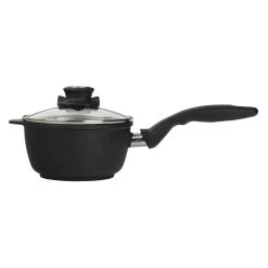 Swiss Diamond | XD Sauce Pan With Lid - 6.3" (1.4 Quart) 5 Swiss Diamond | XD Sauce Pan With Lid - 6.3" (1.4 Quart) -Cookware & Knives Shop xd6716csideview